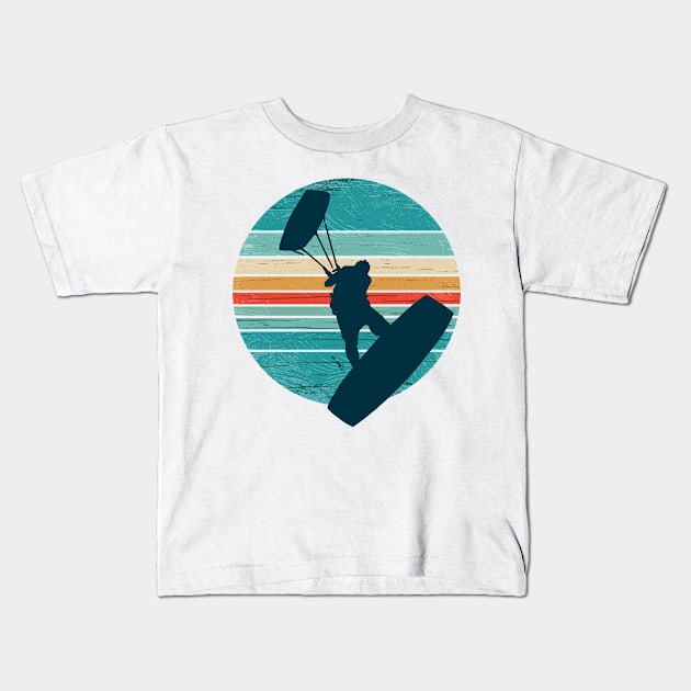 Kitesurfing Quote Vintage Colors Look Kids T-Shirt by MarkusShirts